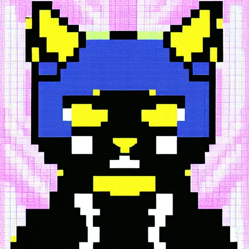 Image similar to cat pixel art