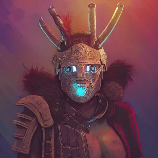 Image similar to cyberpunk viking helmet mask warrior goddess robot ninja fantasy, art gta 5 cover, official fanart behance hd artstation by jesper ejsing, by rhads, makoto shinkai and lois van baarle, ilya kuvshinov, ossdraws