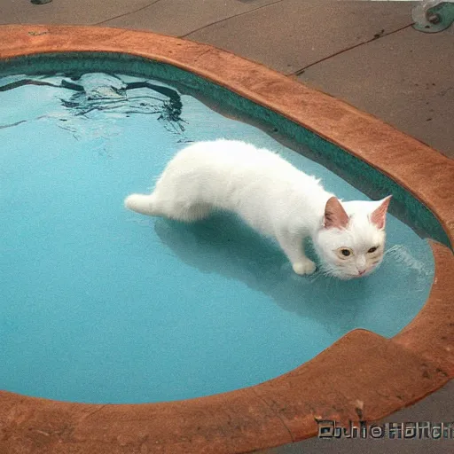 Image similar to white cat in a pool by Buchholz, Quint