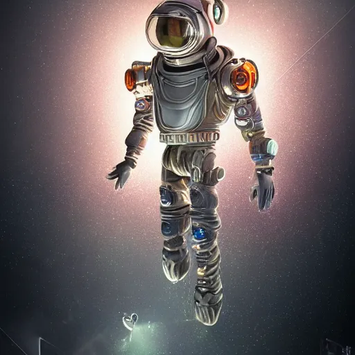 Prompt: an epic portrait of a micro astronaut entering microscopic multiverse of atoms madness with a tiny micro spaceship, cinematic lighting, trending on Artstation, highly detailed, insane details