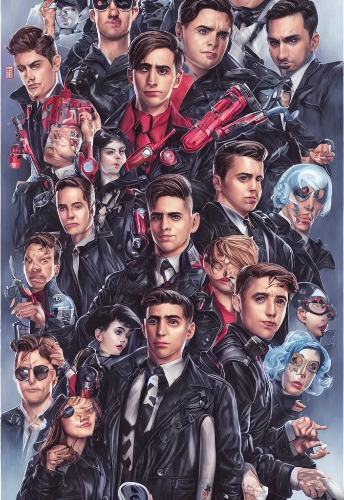 Prompt: umbrella academy Aidan Gallagher portrait, Marvel style, by Tristan Eaton, Stanley Artgerm and Tom Bagshaw.