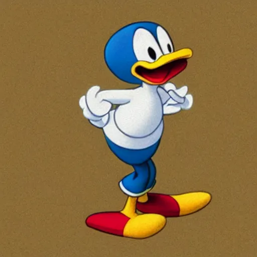 Prompt: photorealistic depiction of Donald Duck