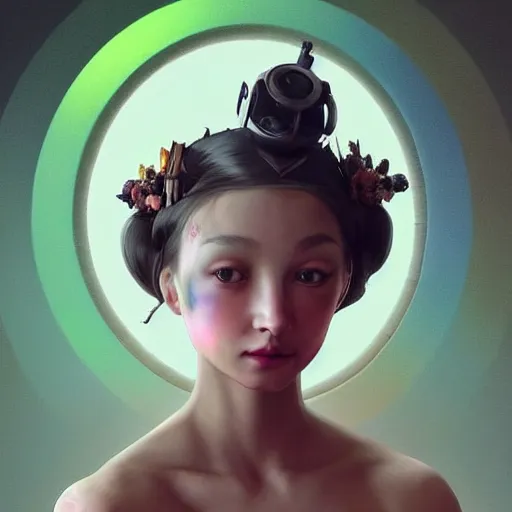 Image similar to A portrait of a beautiful and enigmatic huggy-wuggy from poppy-playtime the video game. Fancy Dress. Subsurface Scattering. Translucent Skin. Rainbow palette. defined facial features, symmetrical facial features. Opalescent surface. beautiful lighting. By Giger and Ruan Jia and Artgerm and WLOP and William-Adolphe Bouguereau. Photo real. Hyper-real. Photorealism. Fantasy Illustration. Masterpiece. trending on artstation, featured on pixiv, award winning, cinematic composition, dramatic pose, sharp, details, Hyperrealism, HD, HDR, 4K, 8K.