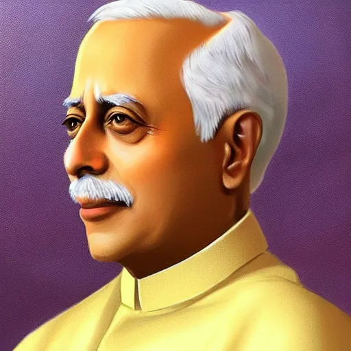 Image similar to jawahar lal nehru, digital painting, ultradetailed, artstation, ultradetailed, pinterest,