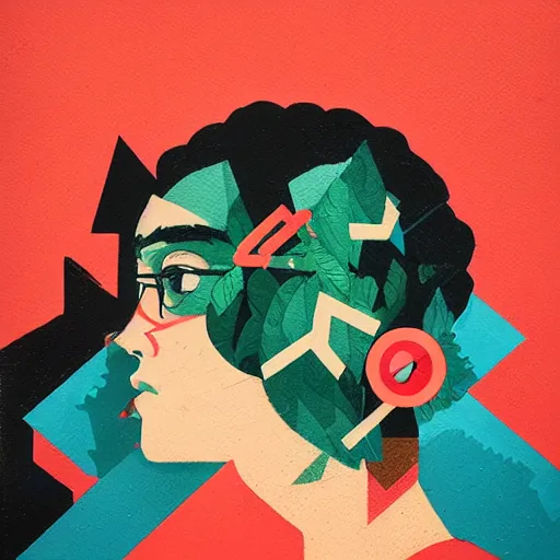 Prompt: Supreme x Laurel wreath Profile Picture by Sachin Teng, asymmetrical, Organic Painting , Matte Painting, geometric shapes, hard edges, graffiti, street art,:2 by Sachin Teng:4