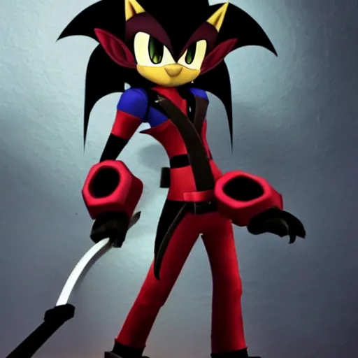 Prompt: Shadow The Hedgehog With A Scythe