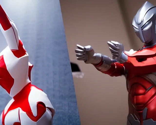 Image similar to ultraman, japanese tokusatsu, live action, professional special effects