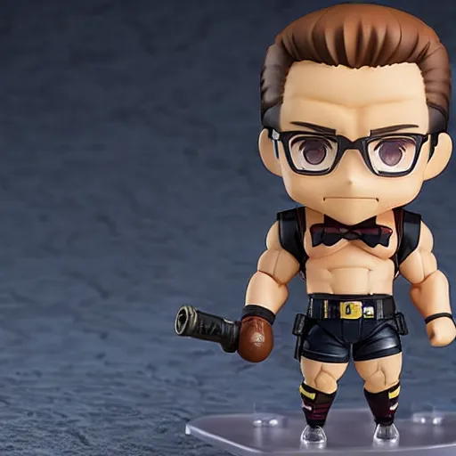 Prompt: an anime nendoroid of arnold schwarzenegger