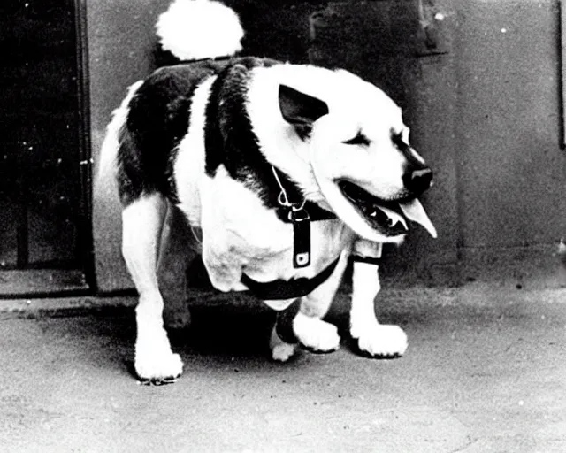 Image similar to a photo of canine karl marx ( karl barx ) as a dog, barking about the failures of capitalism and how the fat cats are creating a rat race of exploitation. how does one write a manifesto with those paws though?