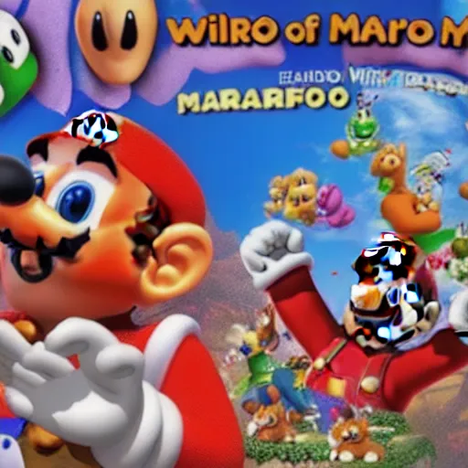 Prompt: world of wild mario elmo hybrids