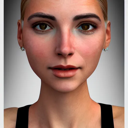 Prompt: beautiful girl, full body, full body, high detail of the face, hyper - realistic, 4 k, style by elizabeth elder