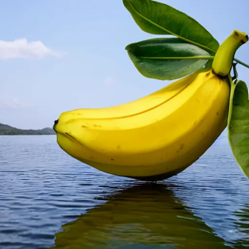 Image similar to friendly ripe smiling banana in a boat