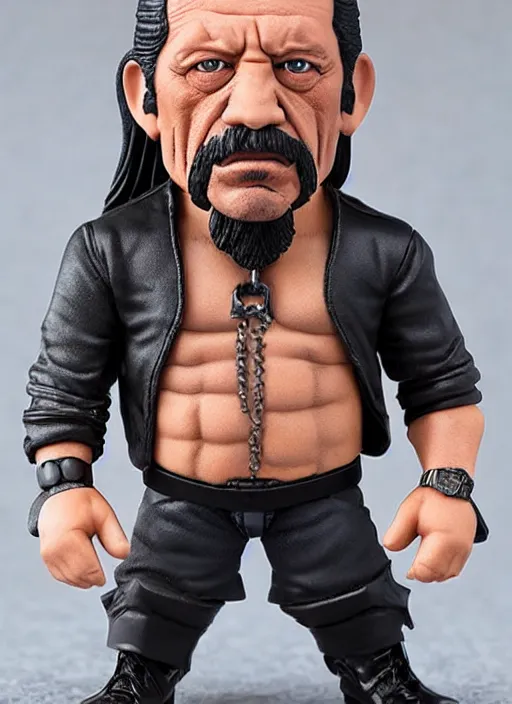 Image similar to danny trejo, an nendoroid of danny trejo figurine, realistic face, detailed product photo