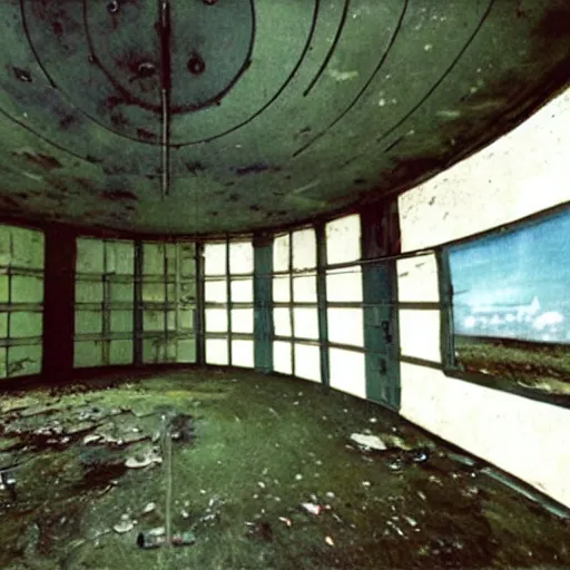 Prompt: abandoned cold war radar installation, autochrome!!!!!!!!