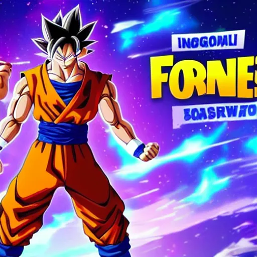 Prompt: Goku in Fortnite
