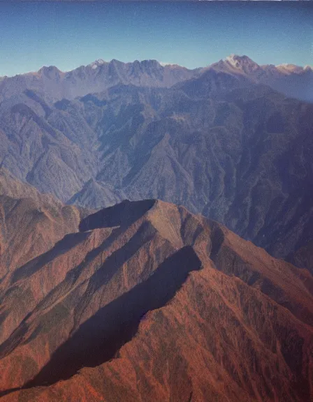 Image similar to vintage color photo of mysterious light being floating over Cordillera De Los Andes, 8k definition