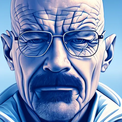 Image similar to walter white's face imprinted on snow, hyperdetailed, artstation, cgsociety, 8 k