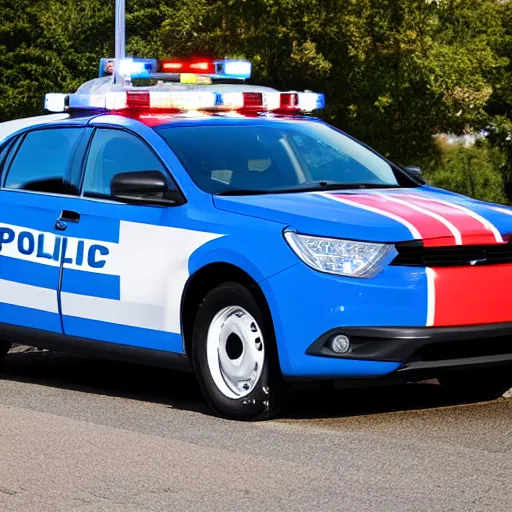 Image similar to jesus christ as a police car