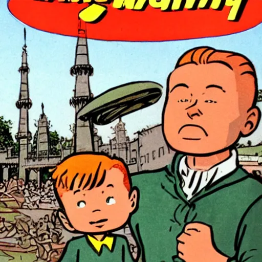 Prompt: tintin in bangladesh, strampunk style