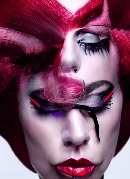 Image similar to lady gaga by nick knight, born this way, born this way album, red weapon 8 k s 3 5, cooke anamorphic / i lenses, highly detailed, cinematic lighting