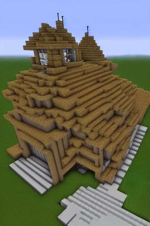 Image similar to minecraft mansion