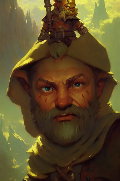 Prompt: runescape gnome portrait dnd, painting by gaston bussiere, craig mullins, greg rutkowski, yoji shinkawa