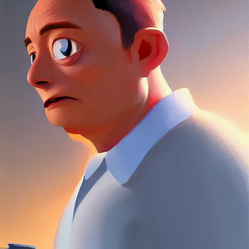 Image similar to goro fujita ilustration of elon musk, painting by goro fujita, sharp focus, highly detailed, artstation