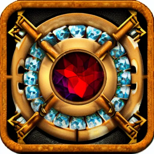 Prompt: gemstone stylized texture icon by Anne Stokes