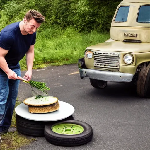 Image similar to jamie oliver cooking tires