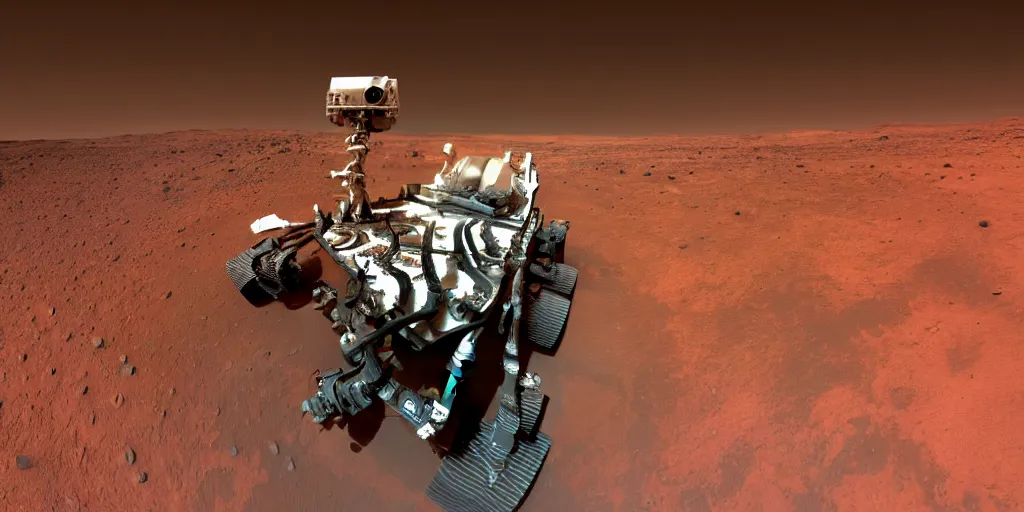Prompt: Award winning photo of the first human on mars, award winning, 4k footage