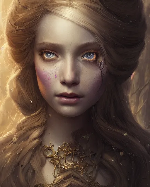 Image similar to princess rapunzel, hyper realistic face, beautiful eyes, fantasy art, in the style of greg rutkowski, intricate, hyper detailed, smooth