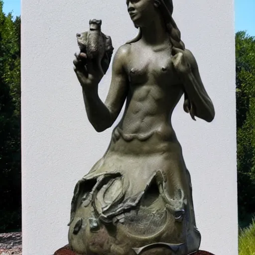 Image similar to fish, but it is a beautiful statue