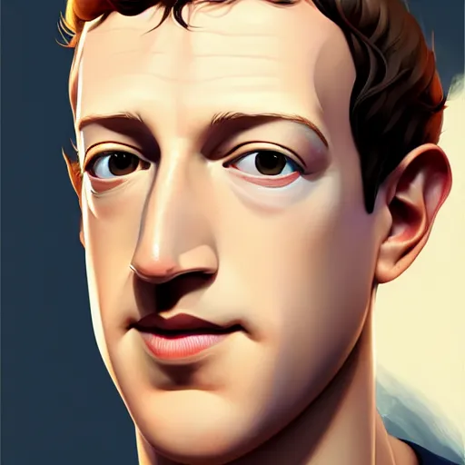 Image similar to face icon stylized minimalist mark zuckerberg, jeff bezos behance hd by jesper ejsing, by rhads, makoto shinkai and lois van baarle, ilya kuvshinov, rossdraws global illumination