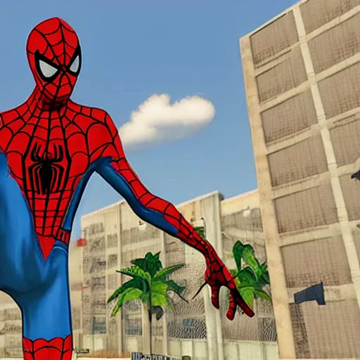 Image similar to spider man in gta san andreas