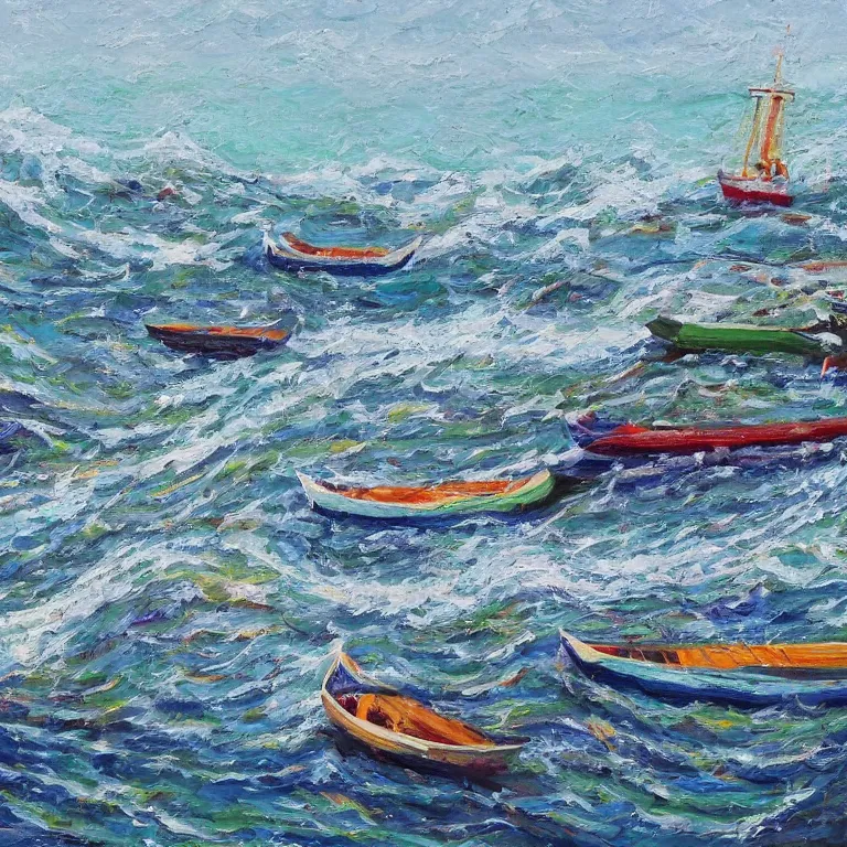 Image similar to a picture of a rising tide lifts all boats. visual art, 8 k resolution, by abita rezaire and by adam paquette, john avon, elizabeth murray