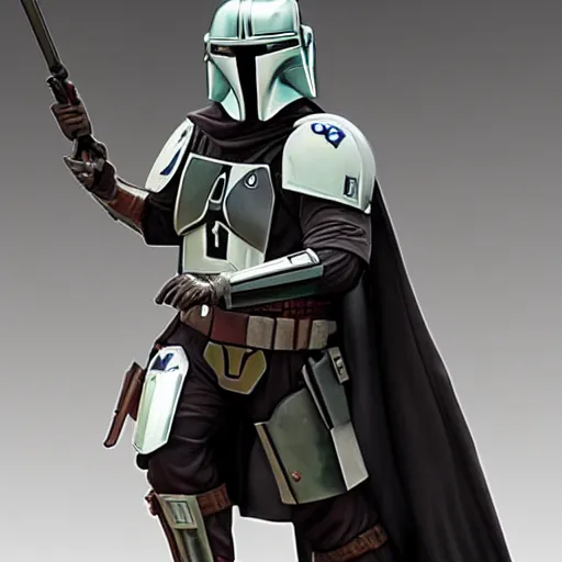 Image similar to marble statue from the Mandalorian