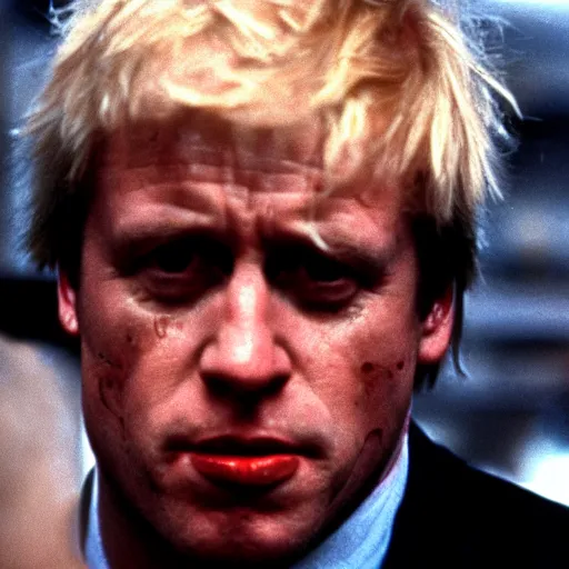 Image similar to Boris Johnson as the Terminator in The Terminator (1984)