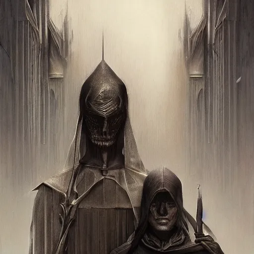 Prompt: American Gothic dark epic fantasy, trending on artstation, by Artgerm, H.R. Giger and Zdizslaw Beksinski, highly detailed