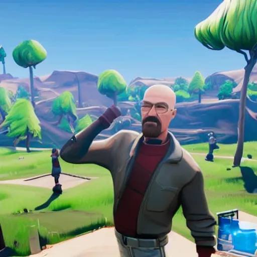 Image similar to walter white in fortnite