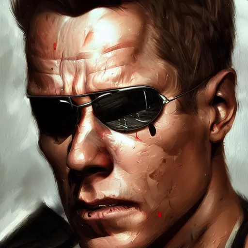 Prompt: a well designed portrait of terminator , detailed, realistic, sketch style, Artstation,Greg Rutkowski, 8K resolution.