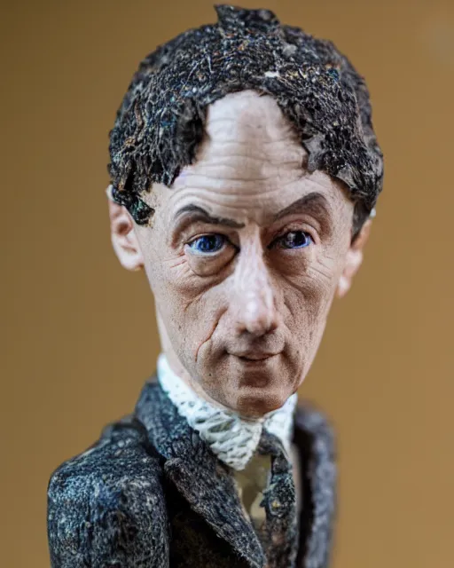 Prompt: a paper mache doll of richard prior, realistic, very detailed, complex, intricate, studio lighting, bokeh, sigma 5 0 mm f 1. 4