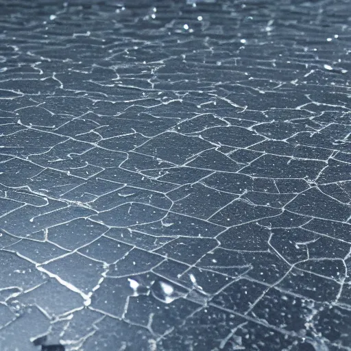 Image similar to shattered ice surface, 8k, ultra realistic.