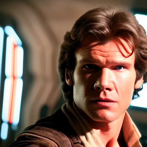 Prompt: Film still of Han Solo, from Doctor Who (2005-2010)