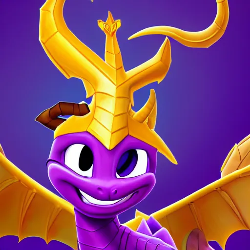 Image similar to spyro the dragon as a genie, 8k, digital art