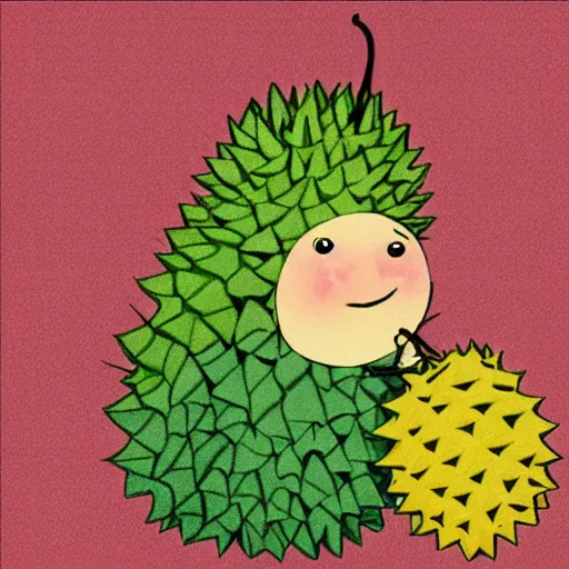 Image similar to singer with durian as a face