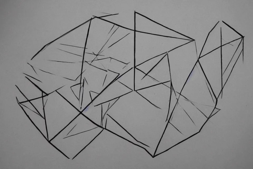 Image similar to geometric anamorphic drawing