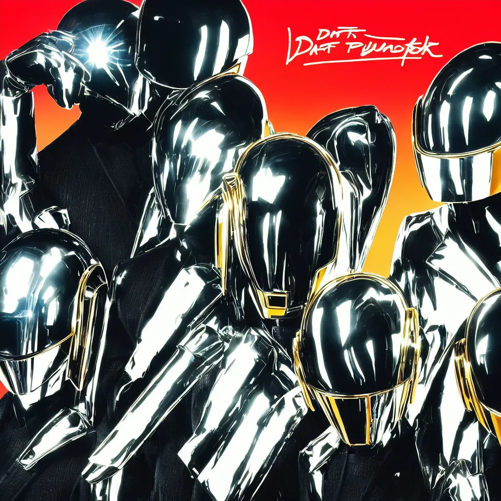 Prompt: album cover for Daft Punk\'s new album