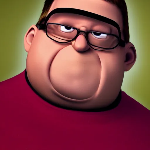 Image similar to peter griffin as a real human being, realistic, photo, HD, detailed