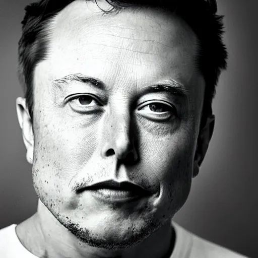 Image similar to A portrait photo of Elon Musk but he is an old hippie