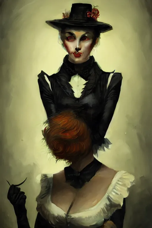 Image similar to wet plate photograph portrait of an anthropomorphic cat - woman, dressed in a victorian - era clothing, dramatic lighting, highly detailed, digital painting, artstation, concept art, smooth, sharp focus, illustration, art by wlop, mars ravelo and greg rutkowski